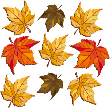 Flower vinyl rug autumn leaves design - TenStickers