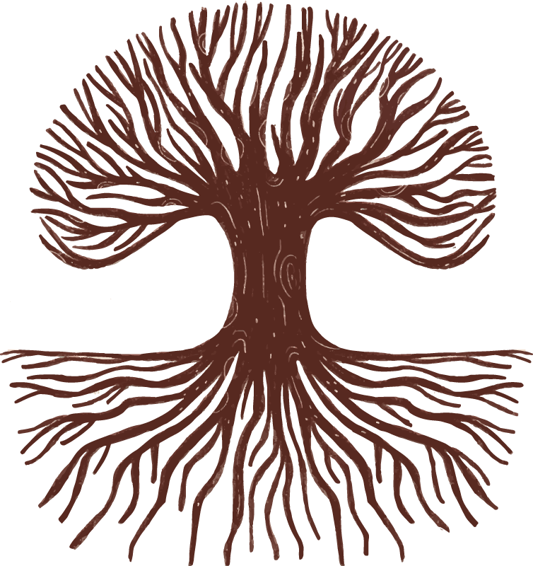 Flower vinyl rug tree of life deep roots - TenStickers