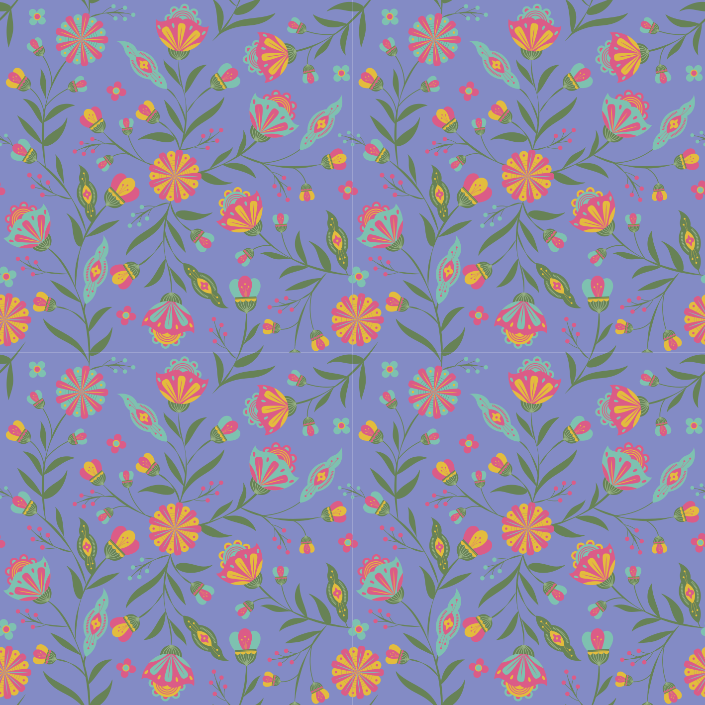 Flower vinyl rug with adorable kids design - TenStickers