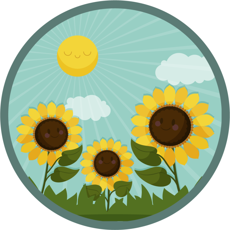 Flower vinyl rug flowers in the sun - TenStickers