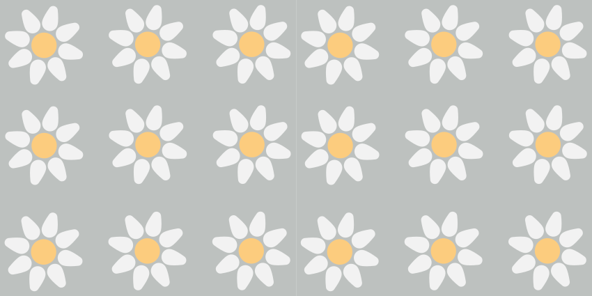 Flower vinyl rug with daisy design - TenStickers
