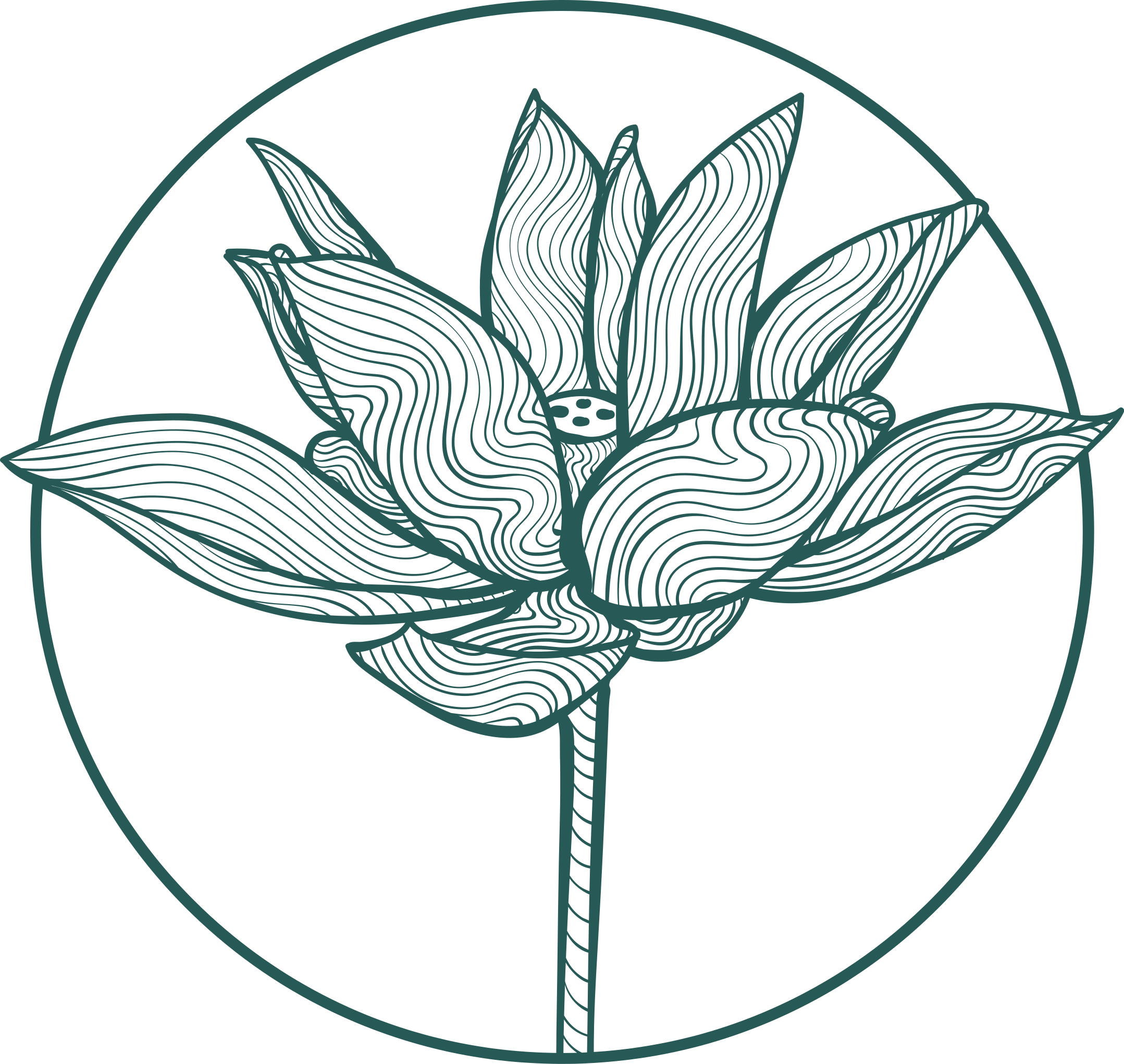 Flower vinyl rug with lotus flower blossom design - TenStickers