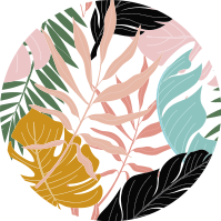 Flower vinyl rug colorful abstract floral design - TenStickers