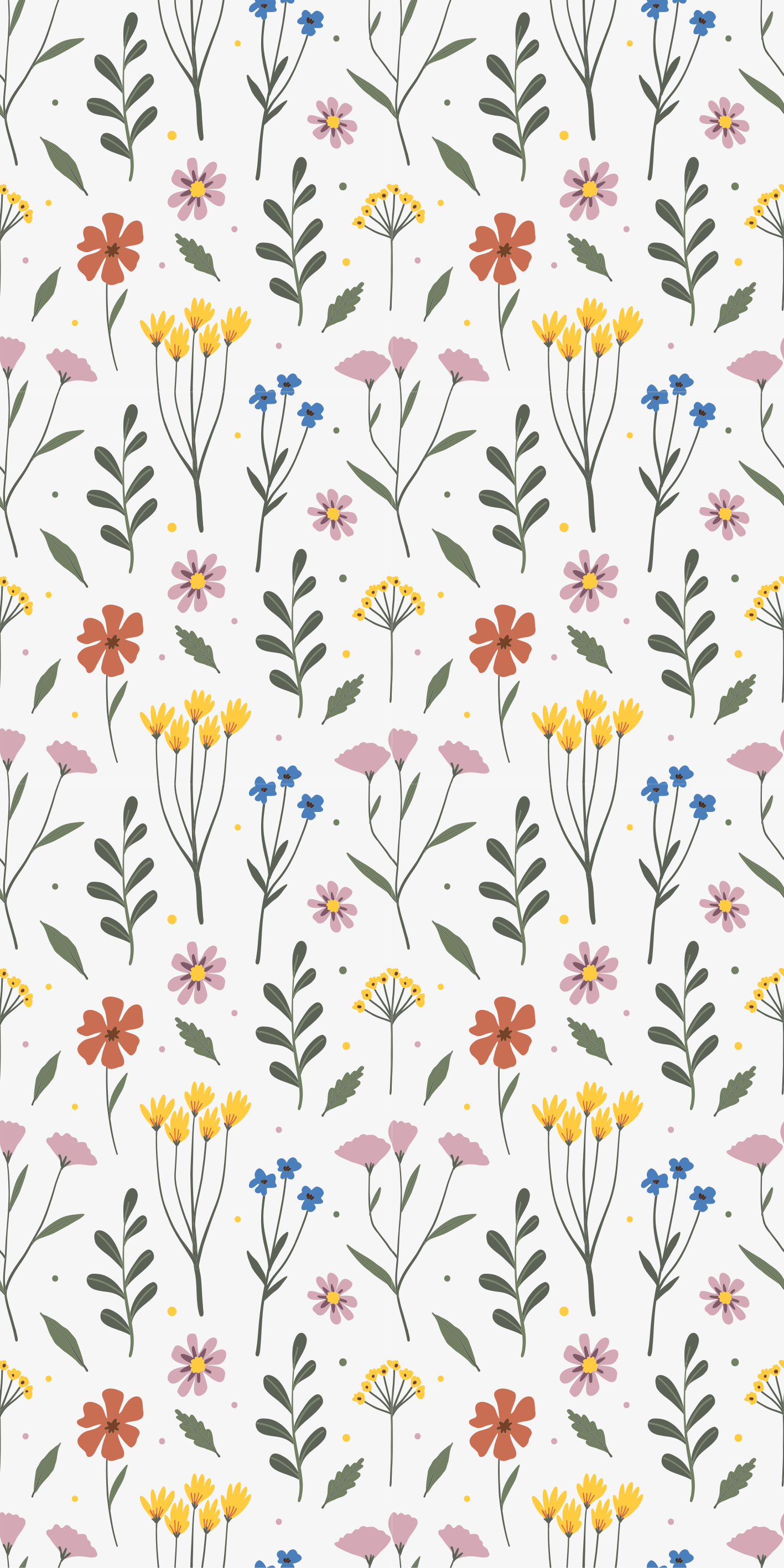 Flower vinyl rug with multicolor garden flowers - TenStickers