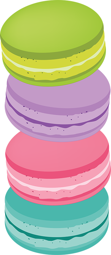 Kitchen vinyl rug in colorful macarons design - TenStickers