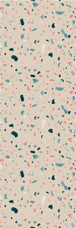 Kitchen vinyl rug with hand-painted terrazzo design - TenStickers