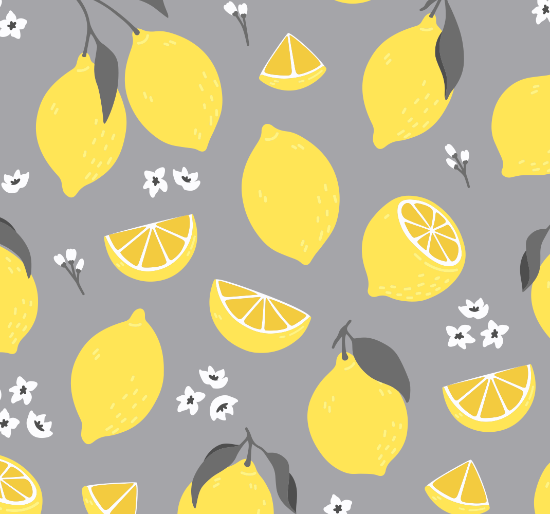 Tropical lemon kitchen vinyl rug - TenStickers