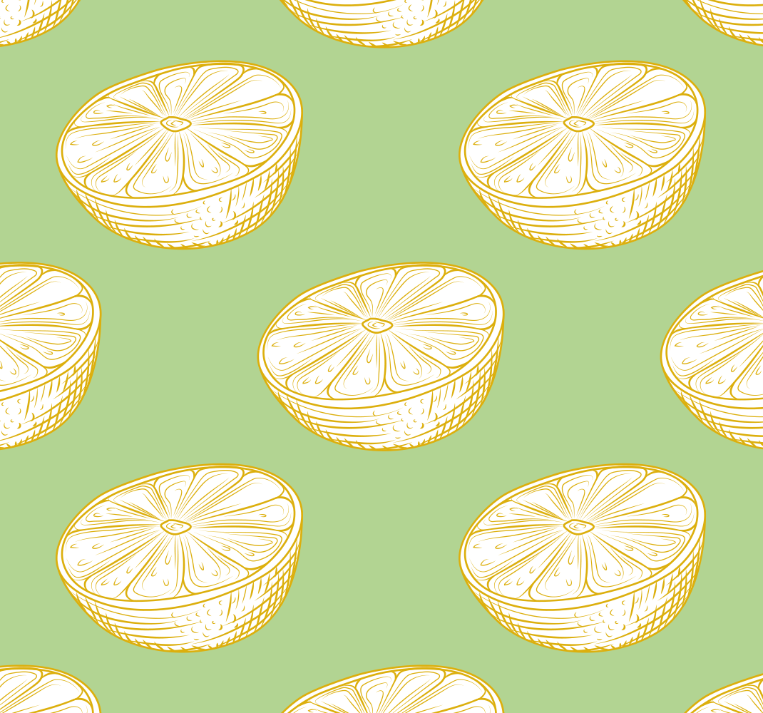Kitchen vinyl rug hand-drawn lemon design - TenStickers