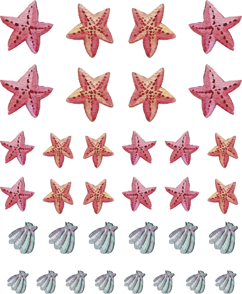 Bathroom vinyl rug starfish design - TenStickers