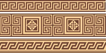 Bathroom vinyl rug with greek pattern design - TenStickers