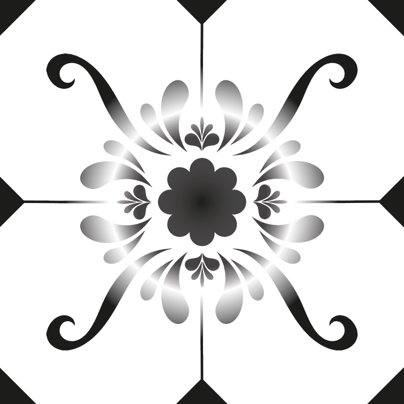 Bathroom vinyl rug with tile pattern design - TenStickers