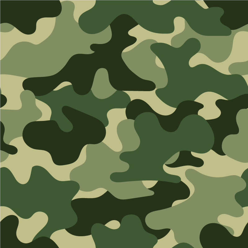 Flower vinyl rug with camouflage pattern print - TenStickers