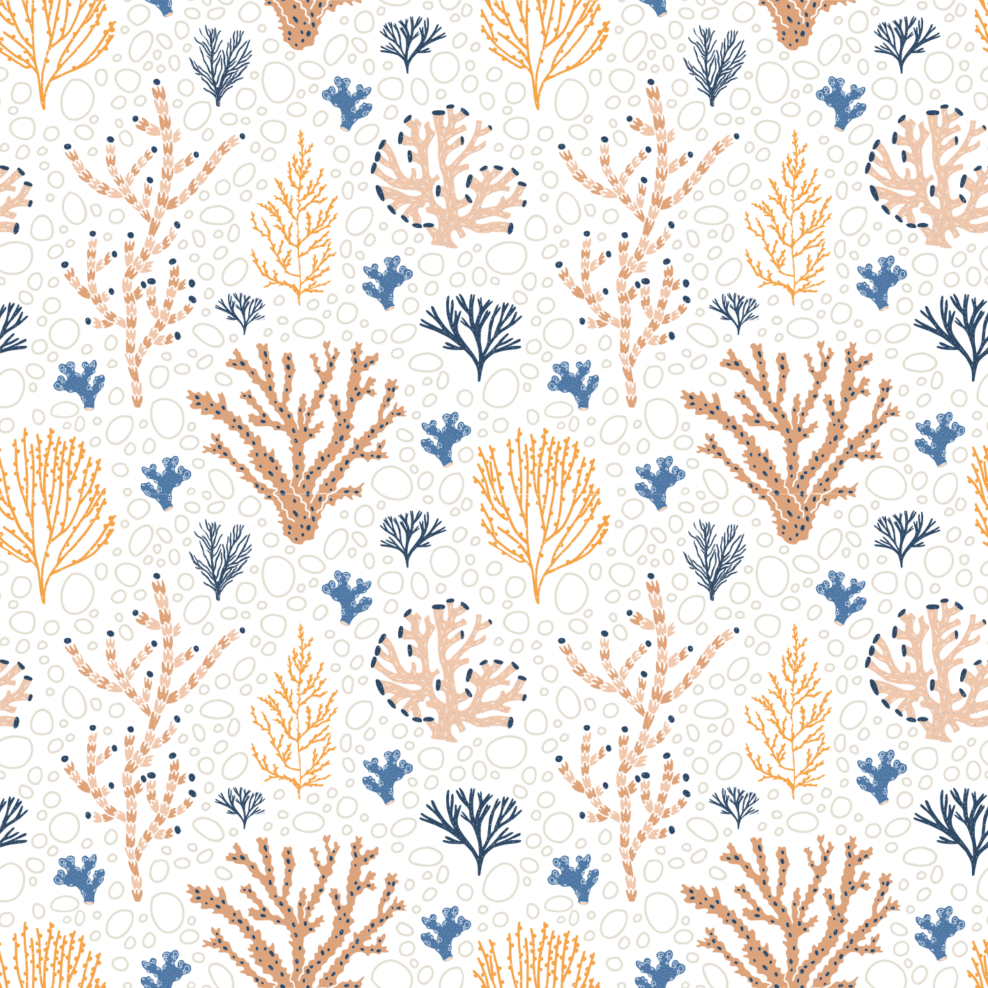 Flower vinyl rug with elegant coral design - TenStickers