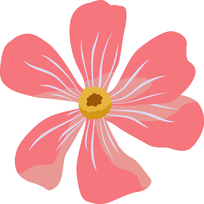 Pink floral design flower vinyl rug - TenStickers