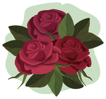 Flower vinyl rug rose bouquet design - TenStickers