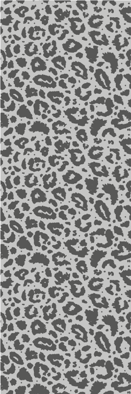 Animal print vinyl rug classic style grey leopard - TenStickers