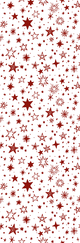 Star vinyl rug in red watercolor star design - TenStickers