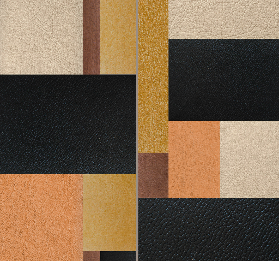 Geometric vinyl rug with textured blocks design - TenStickers