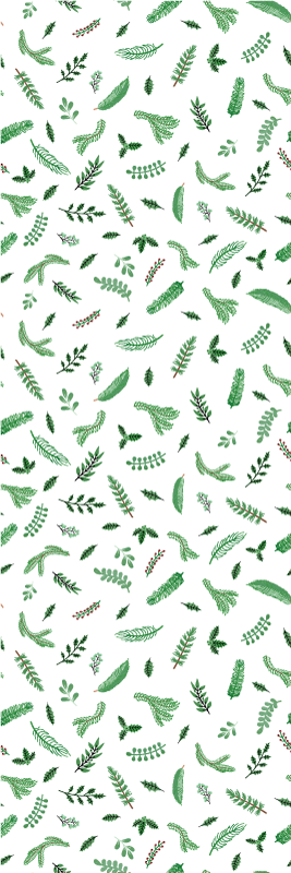 Christmas vinyl rug leaves pattern decor - TenStickers