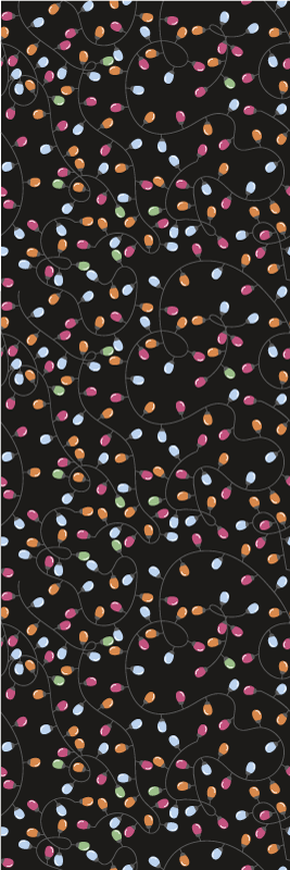 Christmas vinyl rug happy lights decorations - TenStickers