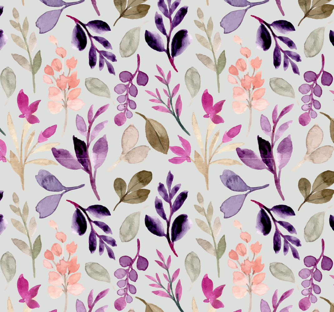 Floral soft colour bedroom vinyl rug - TenStickers
