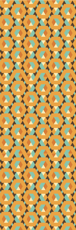 Bedroom vinyl rug with geometric soothing shapes - TenStickers