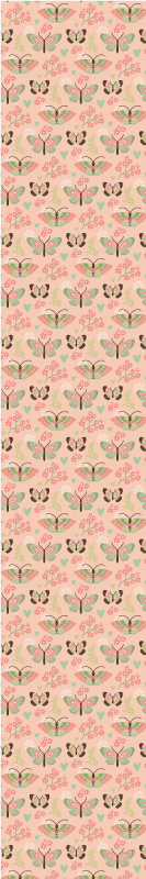 Bedroom vinyl rug in neutral shades with butterflies - TenStickers