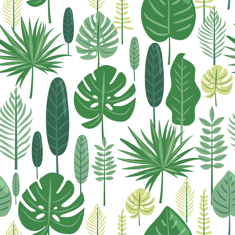 Monstera flower vinyl rug - TenStickers