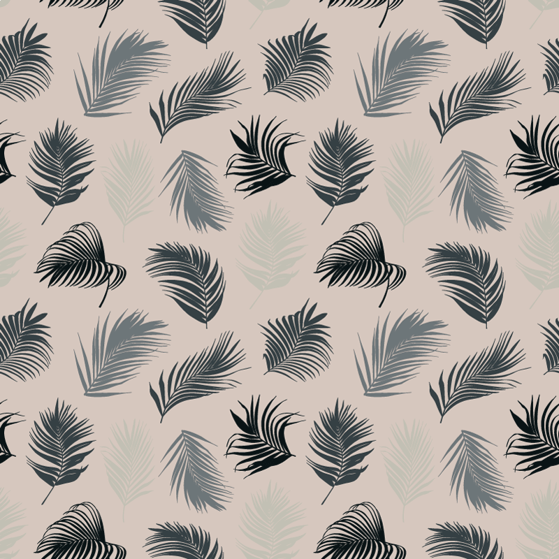 Flower vinyl rug with vibrant palm leaf design - TenStickers
