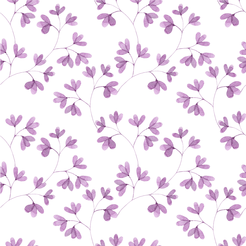 Flower vinyl rug in pink leaf design - TenStickers