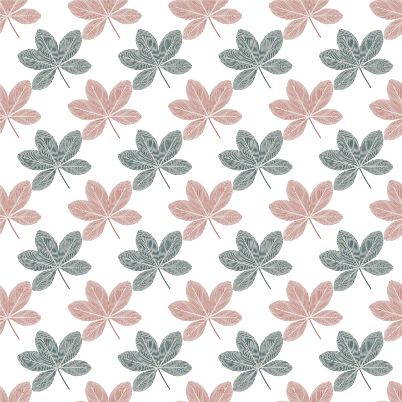 Flower vinyl rug with pink and blue leaf design - TenStickers