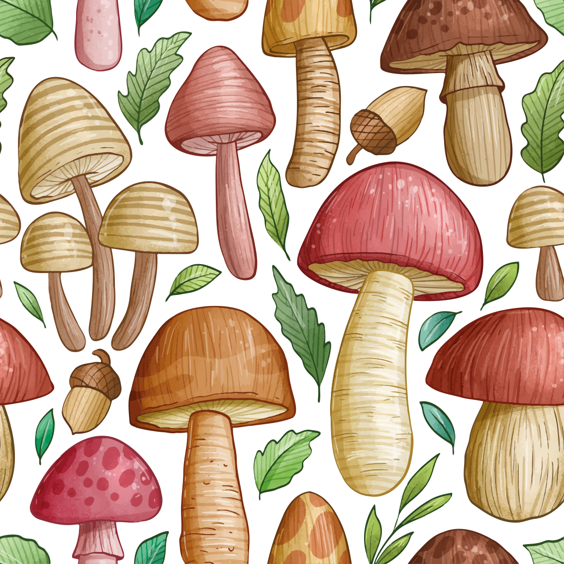 Flower vinyl rug with vibrant mushroom design - TenStickers