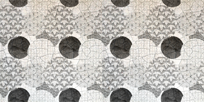 Geometric vinyl rug with oriental design pattern - TenStickers