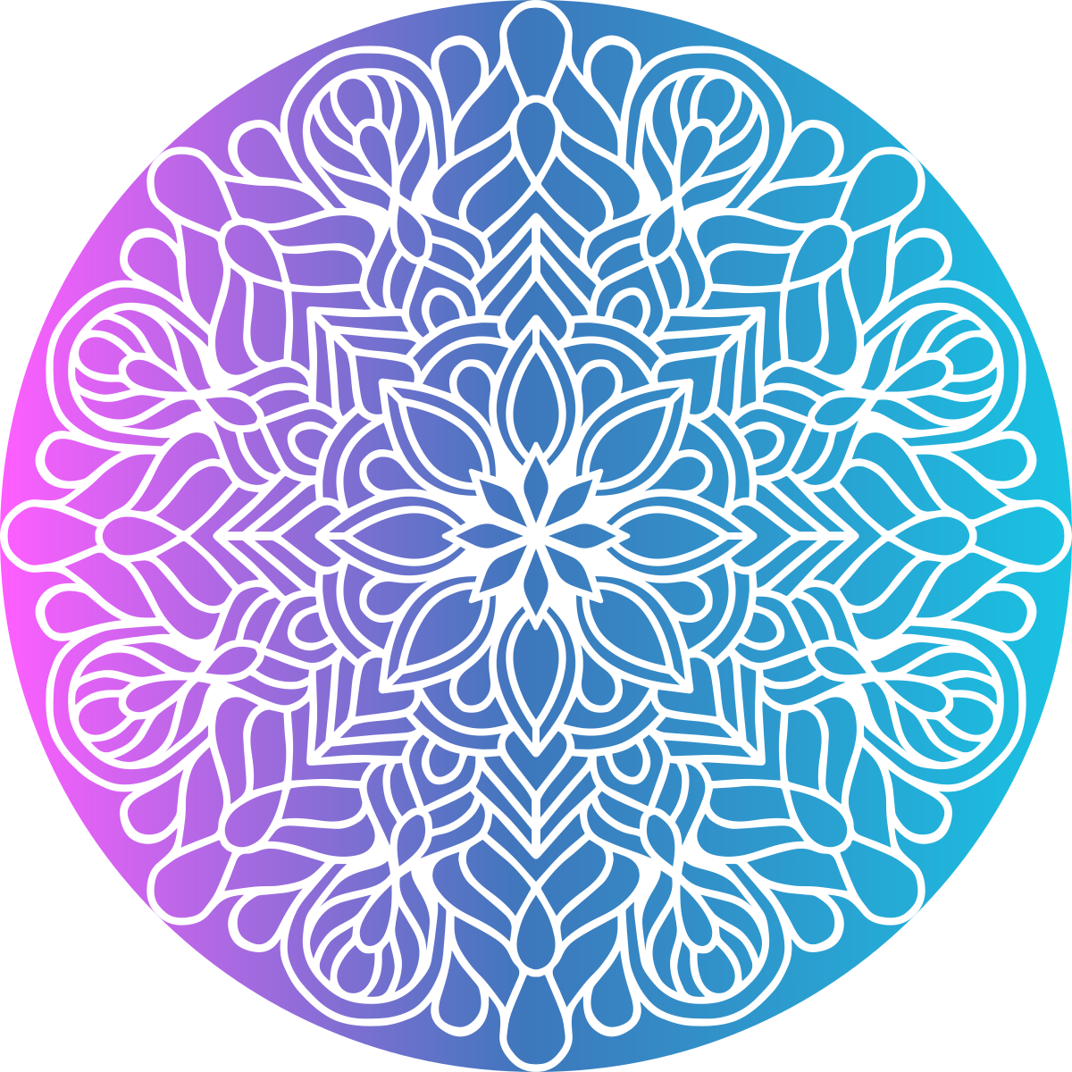 Geometric vinyl rug with bright circular design - TenStickers