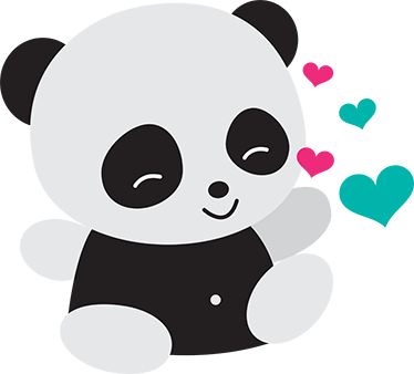 Kids vinyl rug lovely panda bear - TenStickers