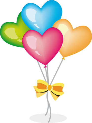 Kids vinyl rug heart shaped balloon design - TenStickers