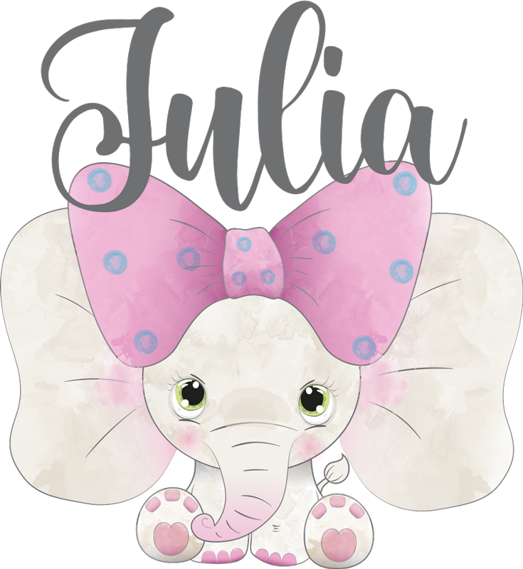 Kids vinyl rug with elephant and baby design - TenStickers