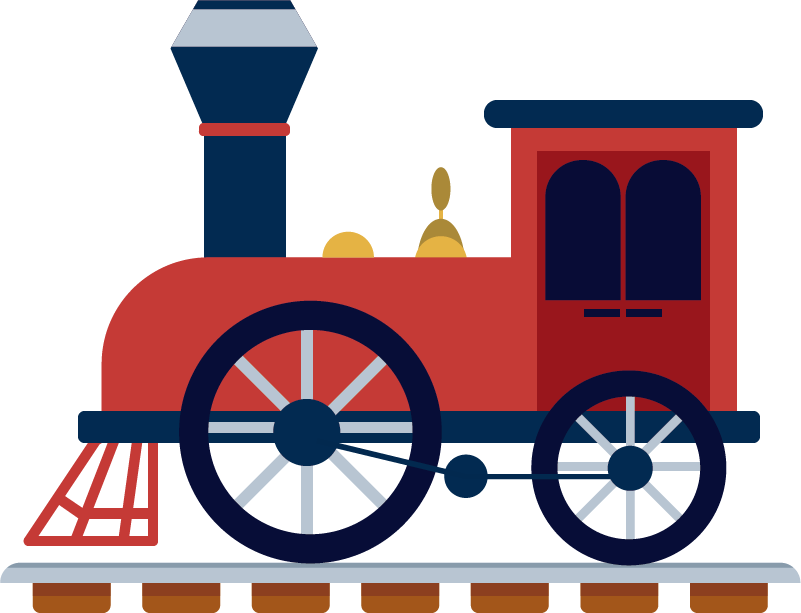 Kids vinyl rug old red train - TenStickers