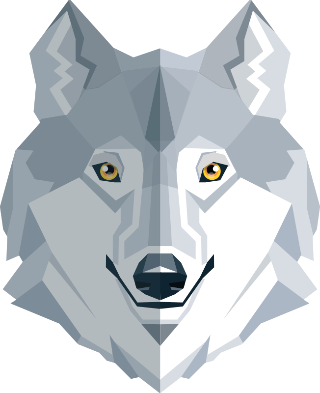 Bedroom vinyl rug with abstract wolf design - TenStickers