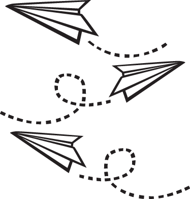 Gaming vinyl rug paper airplane decor - TenStickers