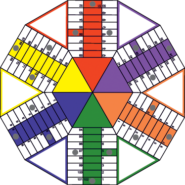 Gaming vinyl rug geometric parchis board adhesive - TenStickers