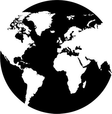 World map vinyl rug circular world map decal - TenStickers