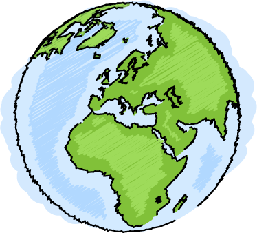 World map vinyl rug decorative vinyl illustration earth - TenStickers