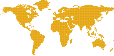 World map vinyl rug yellow polka dots - TenStickers