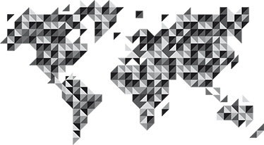 World map vinyl rug in grey scale colors - TenStickers
