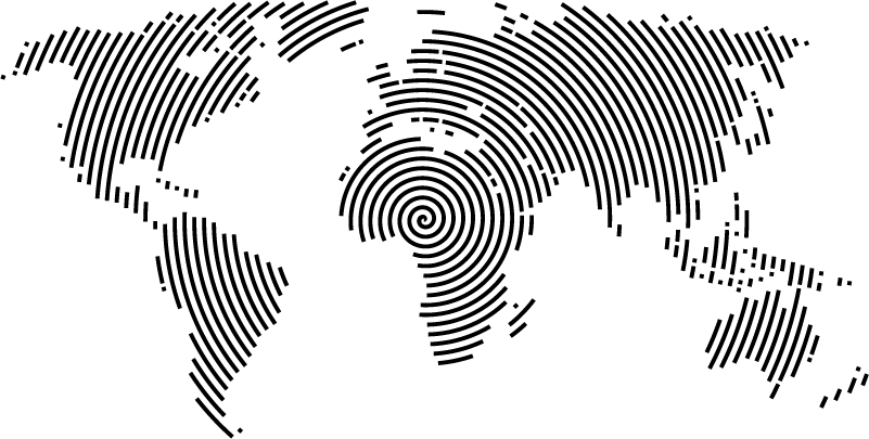 World map vinyl rug modern world map - TenStickers