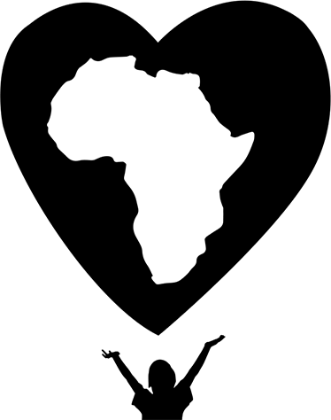 World map vinyl rug africa heart design - TenStickers
