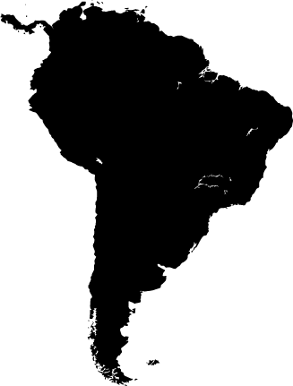 World map vinyl rug south america outline - TenStickers