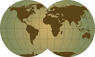 World map vinyl rug in green sphere design - TenStickers