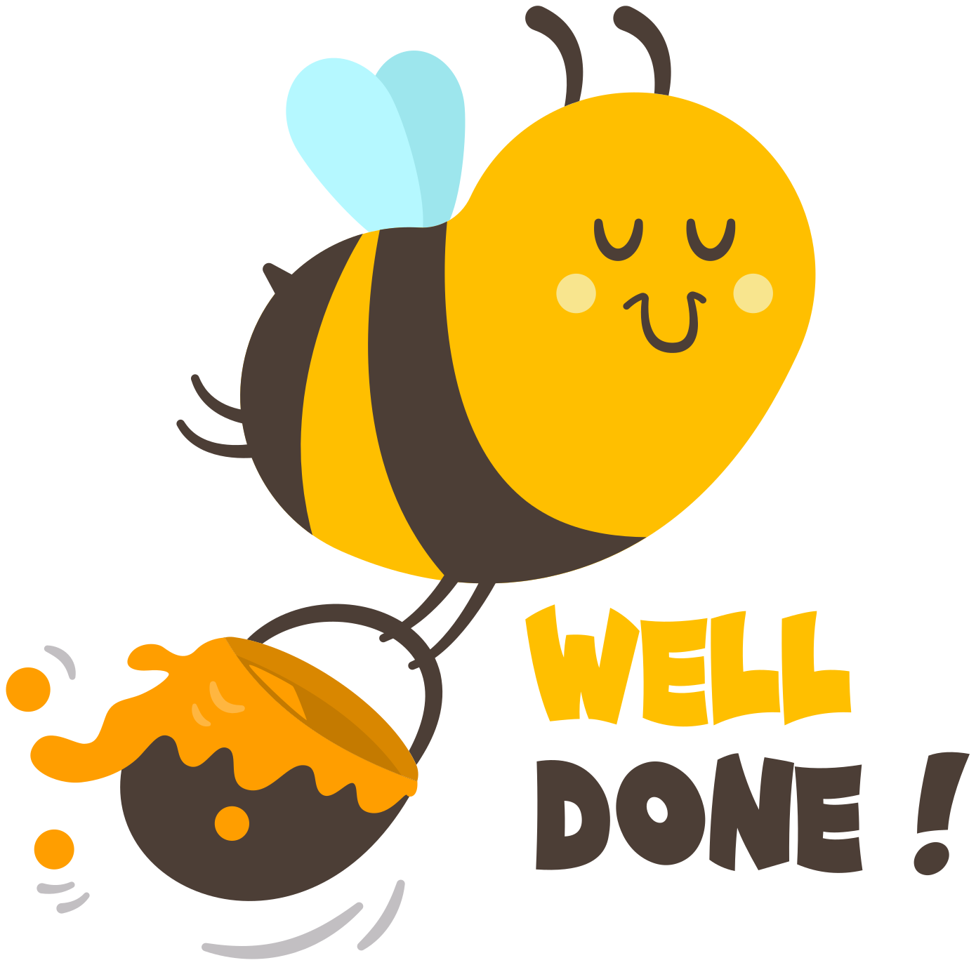 Kids vinyl rug buzzing with joy - TenStickers